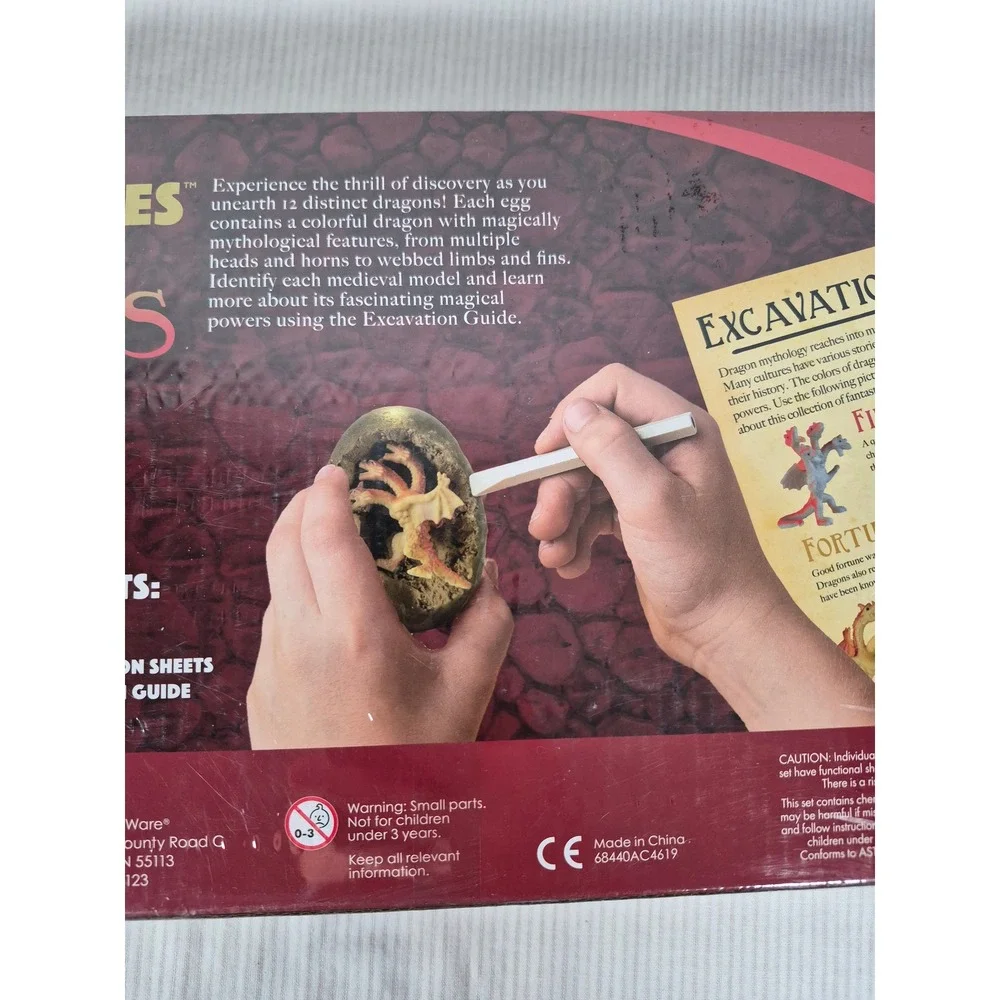 MindWare Dig It Up Discoveries Dragons Excavation Kit 12 Eggs STEM Toy New